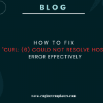How to Fix "Curl: (6) could not resolve host" Error effectively