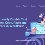 How to easily Disable Text Selection, Copy, Paste and Right-click in WordPress